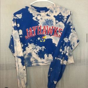 University of Kansas Jayhawks cropped long sleeve
